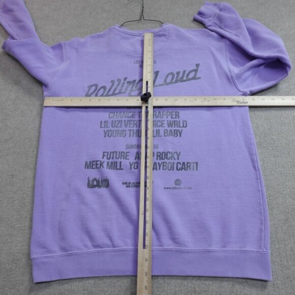 Rolling Loud Sweater Large Purple 2019 Los Angeles ASAP Uzi Future Lil Ba - Picture 8 of 10